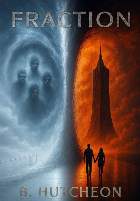 Cover of Fraction, a science fiction novel by B. Hutcheon
